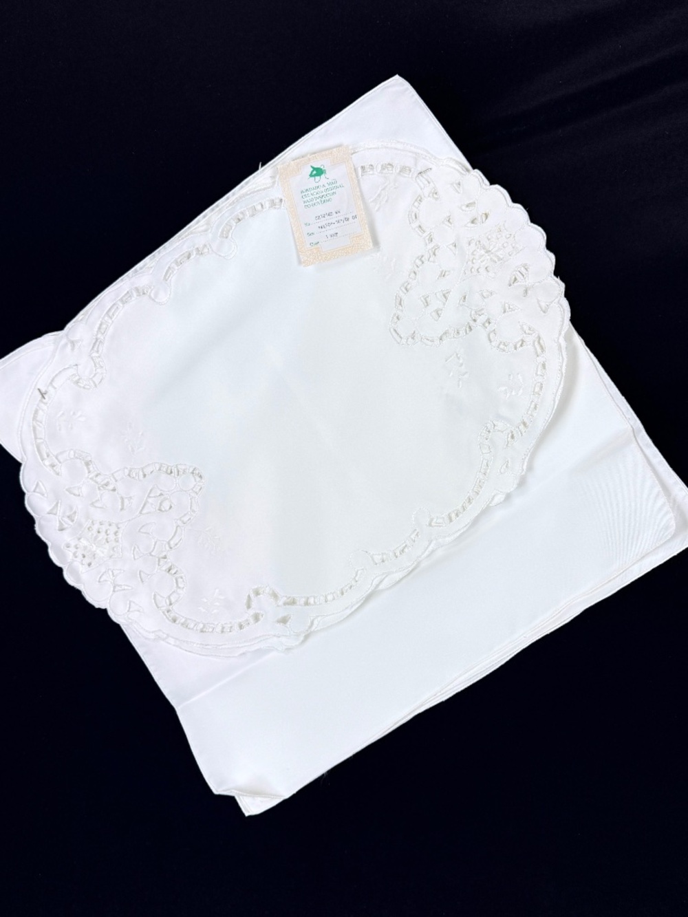 New Mr Tablecloth St Thomas 4 White Placemats Napkins Hand Embroidery Cutwork
